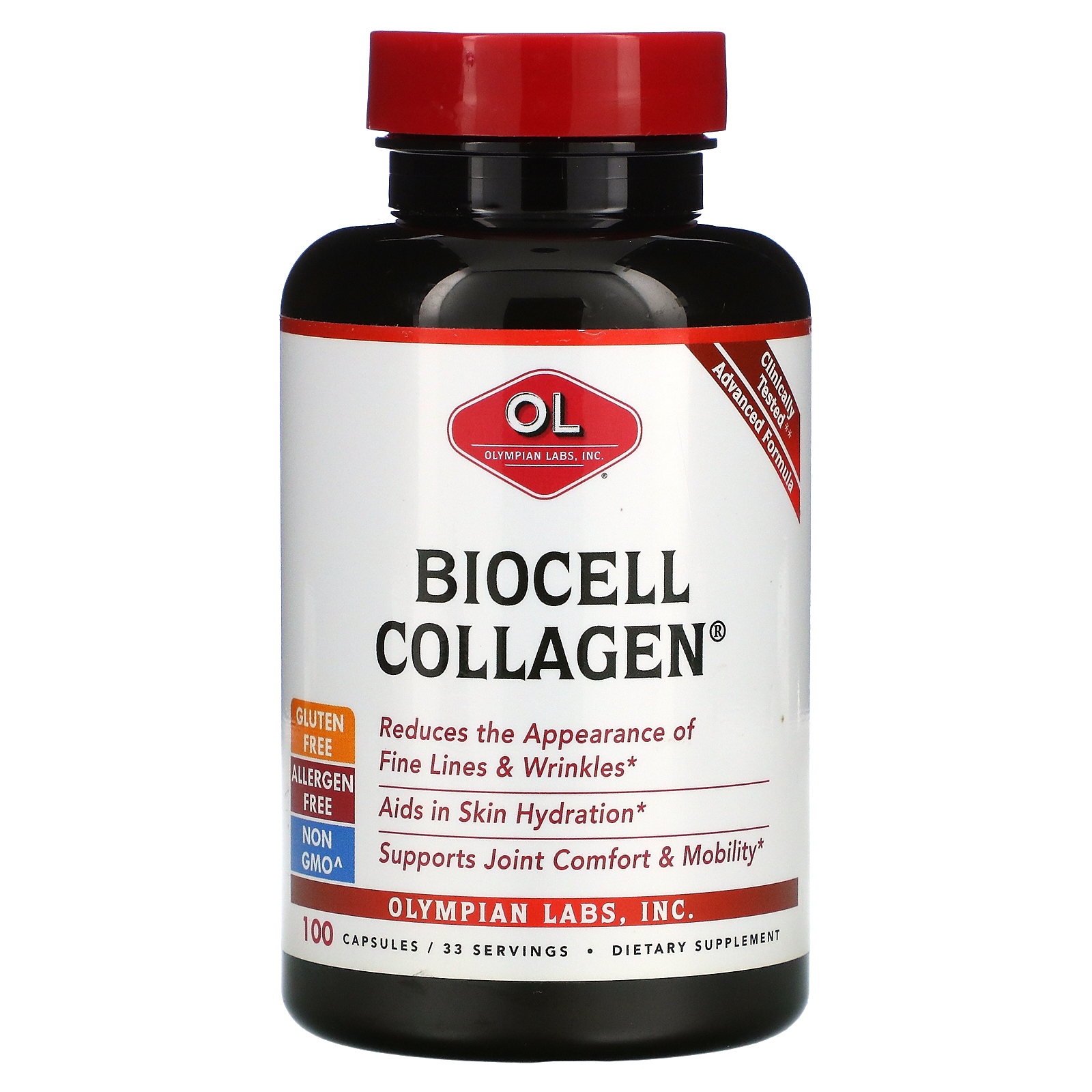 Olympian Labs, Коллаген BioCell, 100 капсул OLY-00327 – купить за 7 315 ...