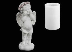 Силиконовый молд Ангелочек с букетом № 34