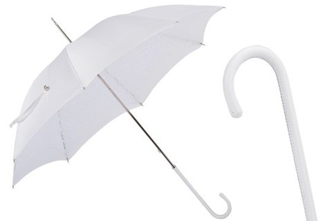 Зонт-трость Pasotti - White Wedding Umbrella with Lace, Италия.