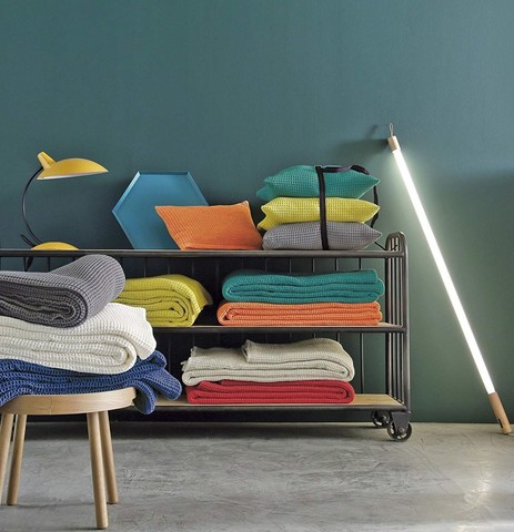 Подушка декоративная 45x45 Blanc Des Vosges Electre Turquoise