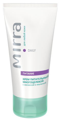 Крем питательный многоцелевой с мелиссой и малиной (в тубе) Mirra
