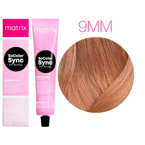 Matrix SoColor Sync Pre-Bonded 9MM очень светлый блондин мокка мокка, тонирующая краска для волос без аммиака с бондером