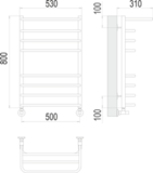 Полотенцесушитель Terminus Арктур П8 500х800