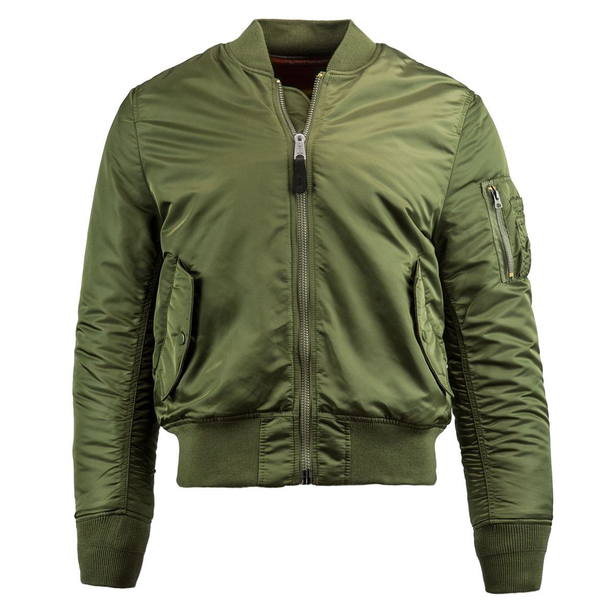 Куртка Бомбер - MA-1 Slim Fit Alpha (олива - s.green)