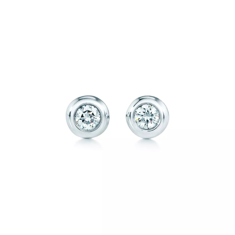Серьги из серебра с бриллиантами, Tiffany 💎 Diamonds by the Yard 0.14ct. В наличии