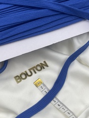 Шнур синий плоский метражом 12 мм