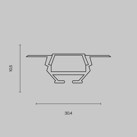 Алюминиевый профиль Maytoni встраиваемый 30x10