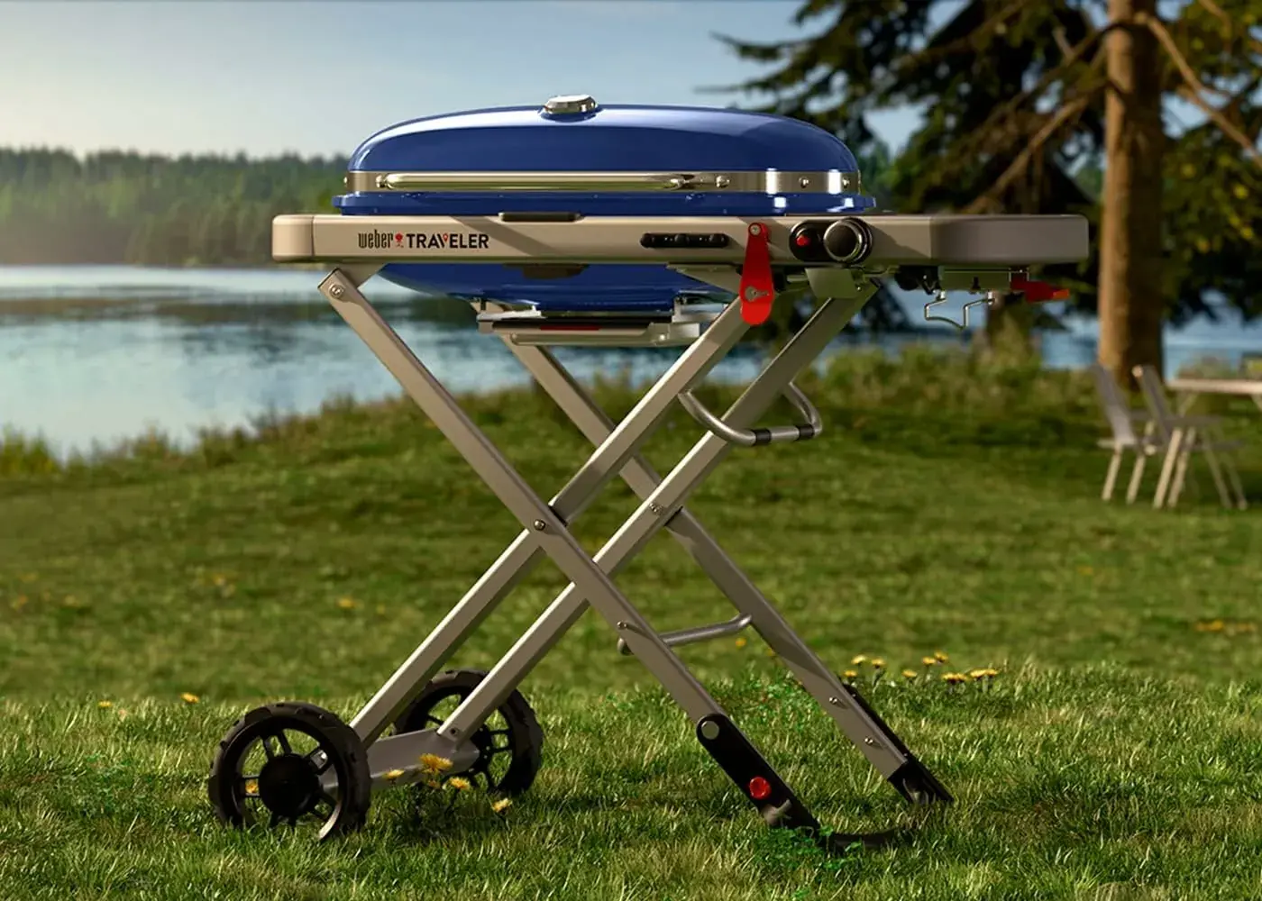 Гриль газовый Weber Traveler Blue