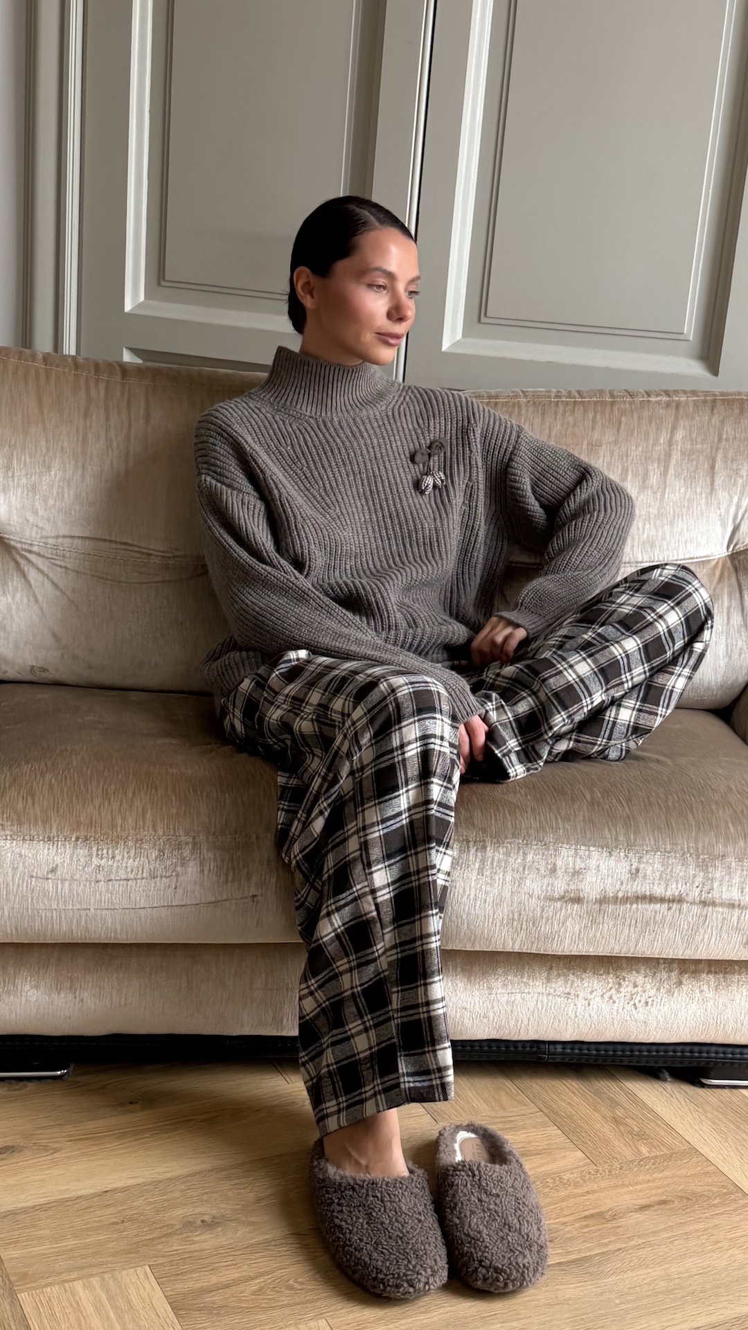 Брюки из фланелевого хлопка