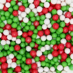 Драже мягкое БИСЕР красно-бело-зеленый 100 гр.