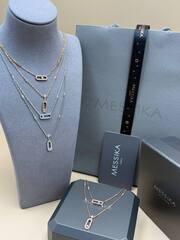 Двойное колье Messika в обсыпке VGOLD с двигающимися цирконами