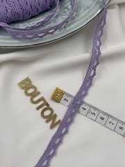 Кружево плетеное светло-фиолетовое ( лавандовое )