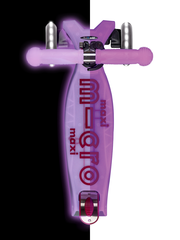 Самокат Maxi Micro Deluxe Glow (светящийся) LED яркий сиреневый