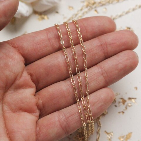Цепочка 4,5*2,5 мм, маленькое звено 2*1,8 мм, позолота, 49 см, А025-1 (49см)