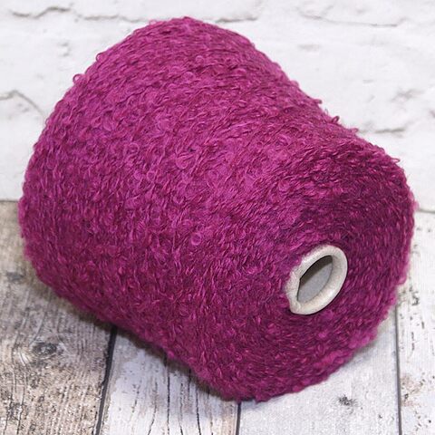 Кидмохер-букле PURA LANA ITALIA / AMELIA 180 фуксия