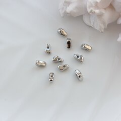 Бусина разделитель (спейсер) фриформ, 8*5 мм, родий, 10 штук. Р082