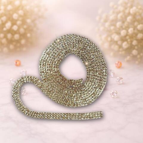 тройная цепь со стразами 1м