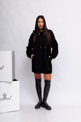 Ermanno Firenze Платье- худи с декоративными звездами