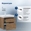 Aquanet 348189 Тумба с раковиной Nova Lite 2.0 60 2 ящ. цв. дуб рустикальный (348189)