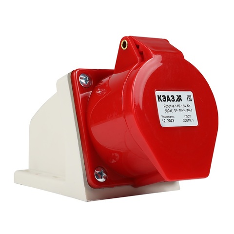 Розетка для монтажа на поверхность 115-16А-6h-380AC-3P+PE+N-IP44