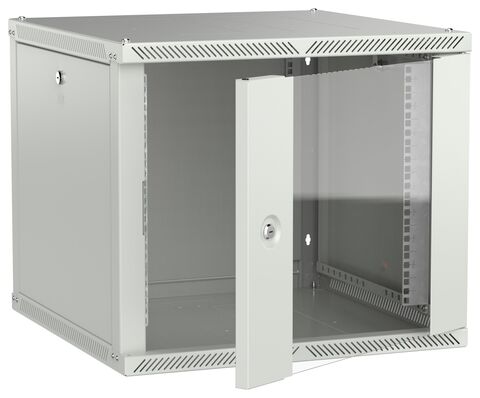 ITK LINEA W Шкаф 9U 600х600мм дверь стекло серый 2.0