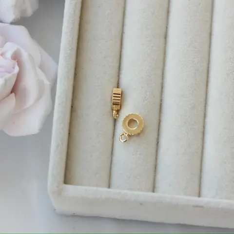 Бейл, держатель для кулона, 7*2,5 мм, позолота, Б024