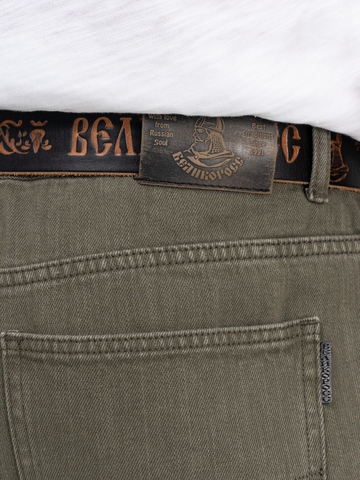 Плотные джинсы стального серого цвета из 100%-ного премиального хлопка