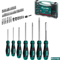 KRAFTOOL X-Drive 50, 50 предм., набор отверток и насадок (25815)