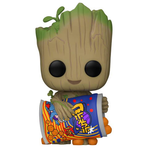 Фигурка Funko POP! Bobble Marvel I Am Groot Groot With Cheese Puffs (FL) (Exc) (1196) 71821