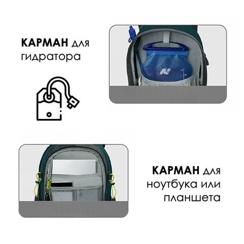 Картинка рюкзак туристический Nevo Rhino 9033-nw Lake Blue - 3