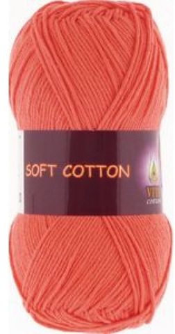 Пряжа VITA cotton Soft Cotton - (1815 - Оранжевый коралл)