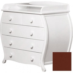 БИ 222 "Сапфир" комод с пелен. столиком (орех темный 35)