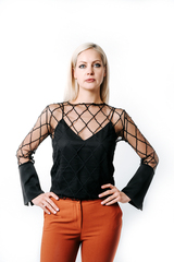 Блузка женская с шёлковым топом