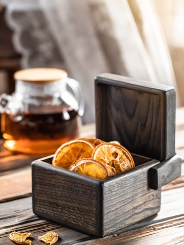 Large Cube Light Oak Storage Box