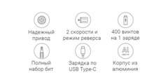 Аккумуляторная отвертка Xiaomi Mijia Electric Screwdriver 24 in 1 (MJDDLSD003QW) черный