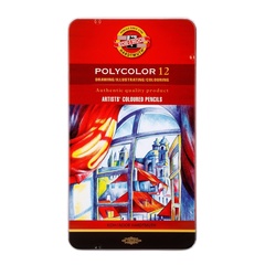 Карандаши цветные художественные KOH-I-NOOR POLYCOLOR 3822, 12 цветов