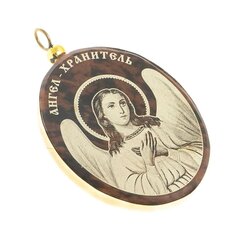 Брелок-кулон оберег "Ангел Хранитель" камень обсидиан