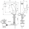 Ideal Standard CERAFINE O BC703XG  Смеситель для раковины с металлическим донным клапаном