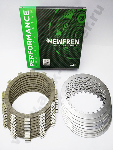 F2874SR Комплект дисков сцепления мото (фрикционные + металлические)  NEWFREN