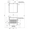 Aquanet 180002 Компл.2 - Тумба Латина 70 цв.белый (фасад бордо) 1 ящ. (180002)