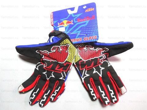 Мотоперчатки KINI RED BULL KTM M4, кроссовые перчатки