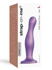 Фиолетовая насадка Strap-On-Me Dildo Plug Curvy size L - 