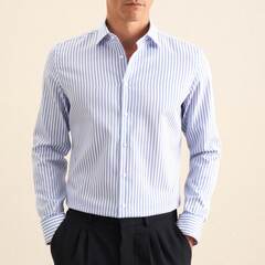 Сорочка мужская Seidensticker Slim Fit 01.643550-13 в синюю полоску