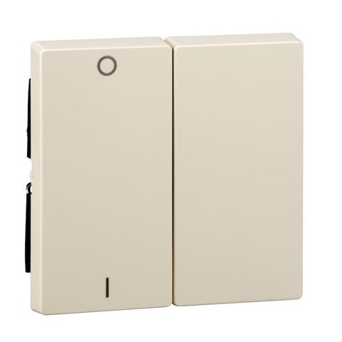 Клавиша двойная с символом пусто/пусто и 0/I. Цвет Бежевый. Merten System M. MTN312744