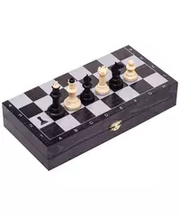 игра 3 в 1 (шашки, шахматы, нарды), Классика, черн/сереб., шт