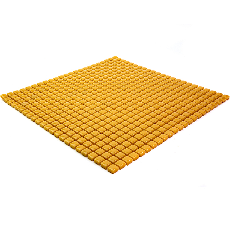 W-103 Мозаика из стекла Natural Flex желтый квадрат глянцевый