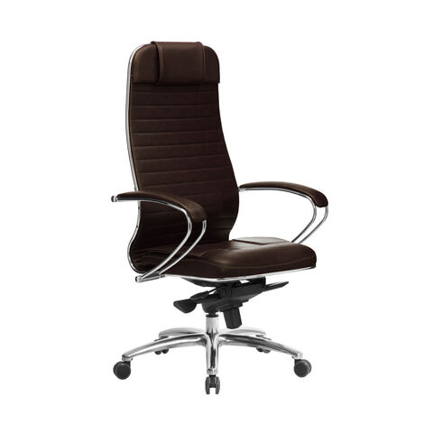 Компьютерное кресло Samurai KL-1 (Темно-коричневая нат.перф.кожа) - Кожа NewLeather - Темно-коричневый