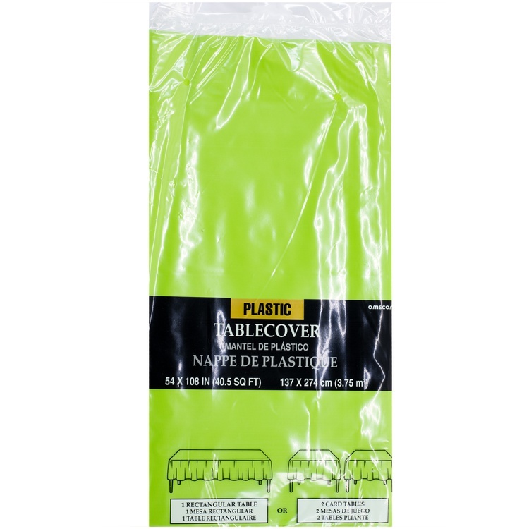 Скатерть п/э однотонная Kiwi Green (Киви, Светло-Зеленый), 1,4х2,75 м.