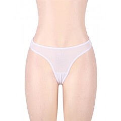 Пояс белый для чулок с ремешками на клипсах (XL-2XL)