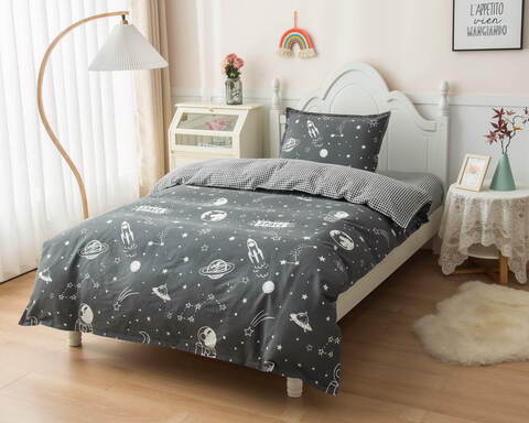 Детское постельное белье Sofi De MarkO Космонавт черное